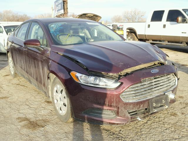 3FA6P0G77DR267303 - 2013 FORD FUSION S PURPLE photo 1