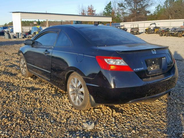 2HGFG12899H504975 - 2009 HONDA CIVIC EX BLACK photo 3