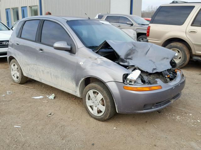 KL1TD666X6B665928 - 2006 CHEVROLET AVEO BASE ნაცრისფერი ფოტო 1