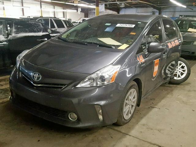 JTDZN3EU5D3273333 - 2013 TOYOTA PRIUS V GRAY photo 2