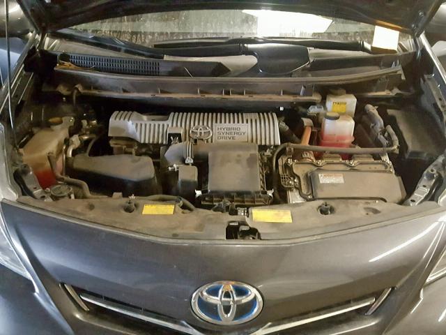 JTDZN3EU5D3273333 - 2013 TOYOTA PRIUS V GRAY photo 7