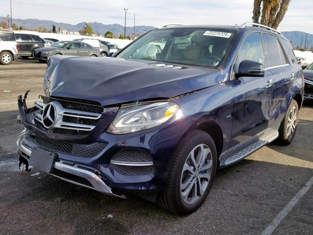 4JGDA6DB1HA852047 - 2017 MERCEDES-BENZ GLE 550E 4 BLUE photo 2