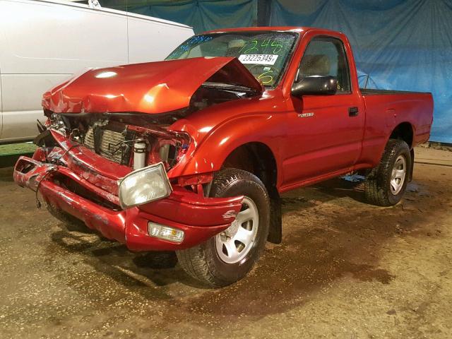 5TEPM62N74Z307248 - 2004 TOYOTA TACOMA BURGUNDY photo 2