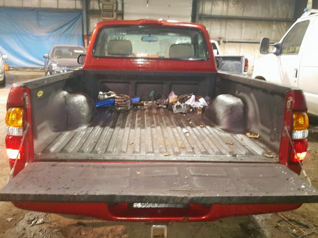 5TEPM62N74Z307248 - 2004 TOYOTA TACOMA BURGUNDY photo 6