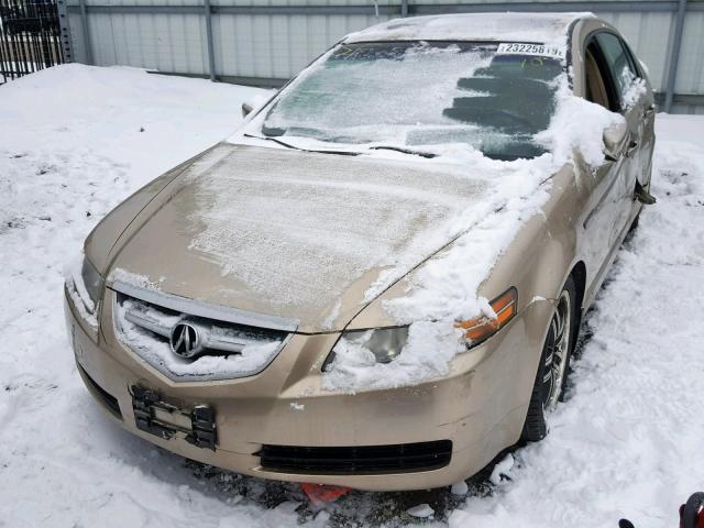 19UUA66215A051763 - 2005 ACURA TL GOLD photo 2