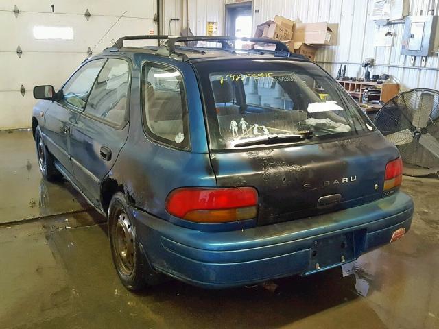 JF1GF6350SH814473 - 1995 SUBARU IMPREZA L BLUE photo 3