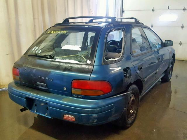 JF1GF6350SH814473 - 1995 SUBARU IMPREZA L BLUE photo 4