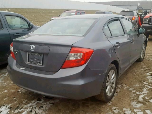 19XFB2F92CE010711 - 2012 HONDA CIVIC EXL GRAY photo 4