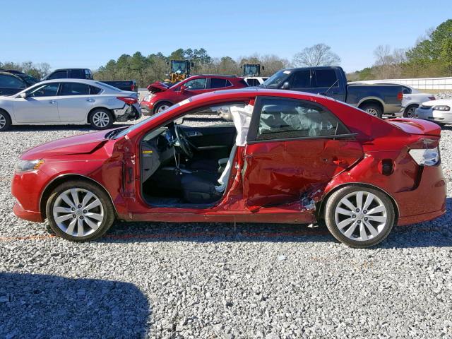 KNAFW4A37D5723505 - 2013 KIA FORTE SX RED photo 9