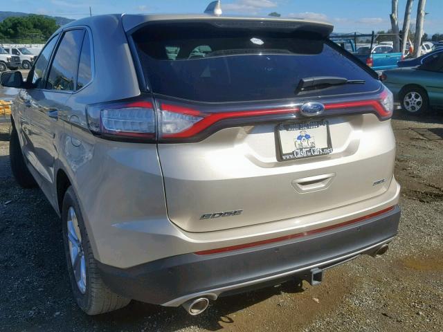 2FMPK3J83HBC45606 - 2017 FORD EDGE SEL GOLD photo 3