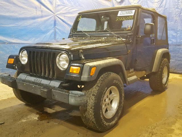 1J4FA29113P371382 - 2003 JEEP WRANGLER / BLACK photo 2