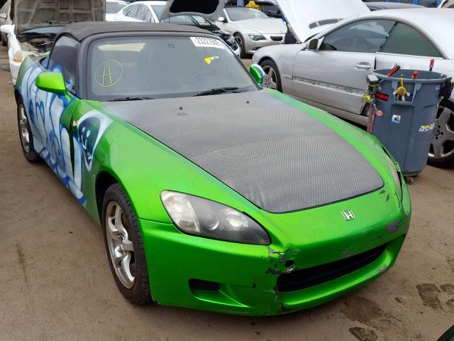 JHMAP11461T006469 - 2001 HONDA S2000 GREEN photo 1