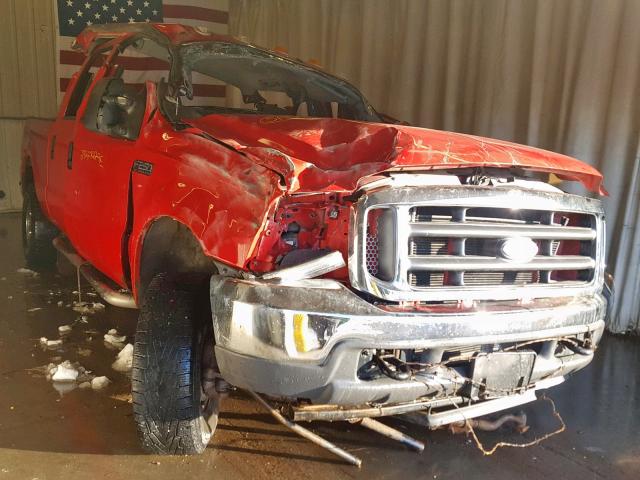 1FTNW21L34EA79245 - 2004 FORD F250 SUPER RED photo 1