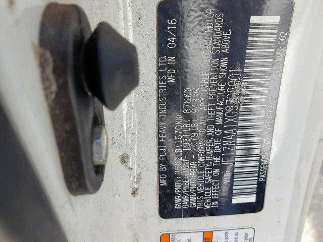 JF1ZNAA1XG9708001 - 2016 TOYOTA SCION FR-S WHITE photo 10