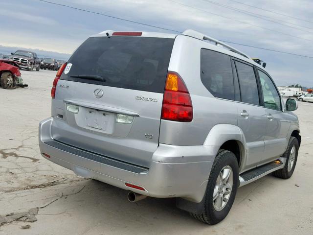 JTJBT20X960106512 - 2006 LEXUS GX 470 SILVER photo 4