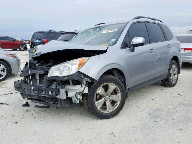 JF2SJADC4FG464894 - 2015 SUBARU FORESTER 2 SILVER photo 2