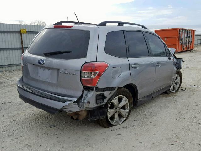 JF2SJADC4FG464894 - 2015 SUBARU FORESTER 2 SILVER photo 4