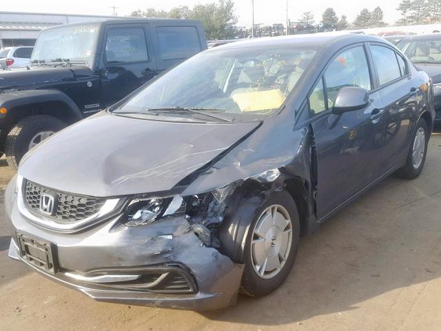 2HGFB2F65DH551622 - 2013 HONDA CIVIC HF GRAY photo 2