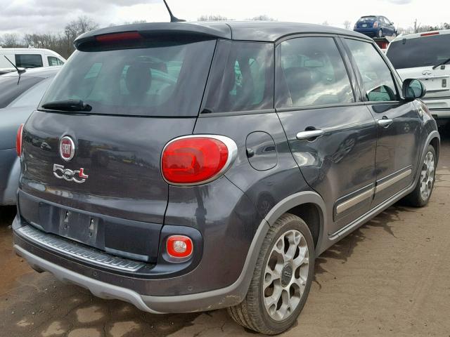 ZFBCFADHXEZ012373 - 2014 FIAT 500L TREKK GRAY photo 4