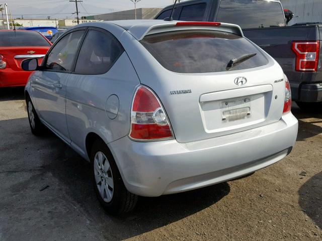 KMHCM3AC3AU171410 - 2010 HYUNDAI ACCENT BLU SILVER photo 3