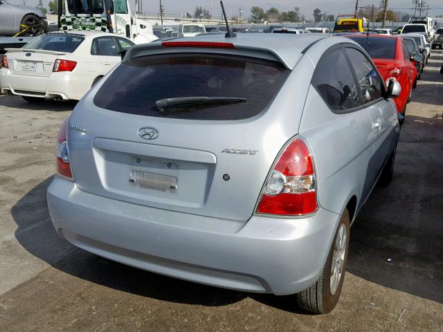 KMHCM3AC3AU171410 - 2010 HYUNDAI ACCENT BLU SILVER photo 4