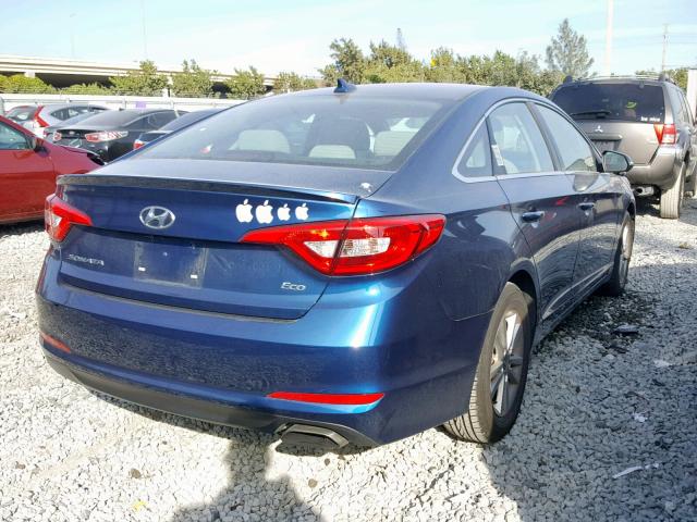 5NPE24AA6GH423077 - 2016 HYUNDAI SONATA ECO BLUE photo 4