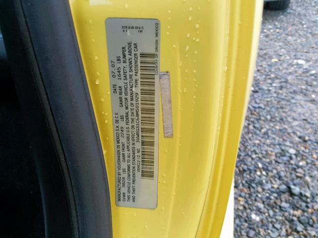 3VWRG31C68M501929 - 2008 VOLKSWAGEN NEW BEETLE Sarı foto 10