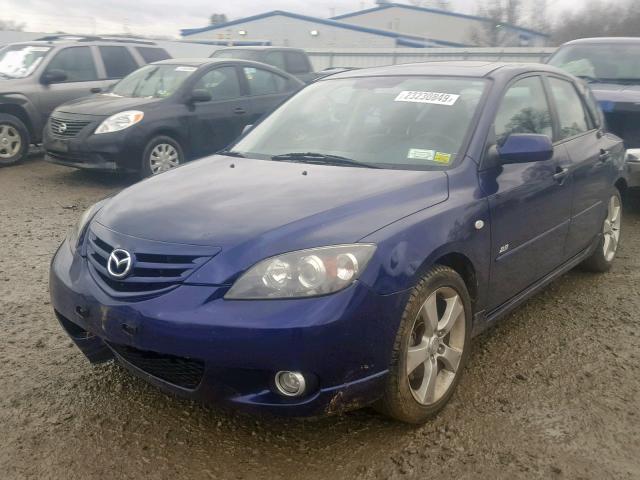 JM1BK343951236558 - 2005 MAZDA 3 HATCHBAC BLUE photo 2