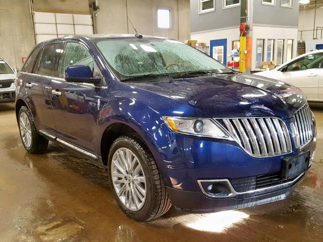 2LMDJ8JKXBBJ07037 - 2011 LINCOLN MKX BLUE photo 1