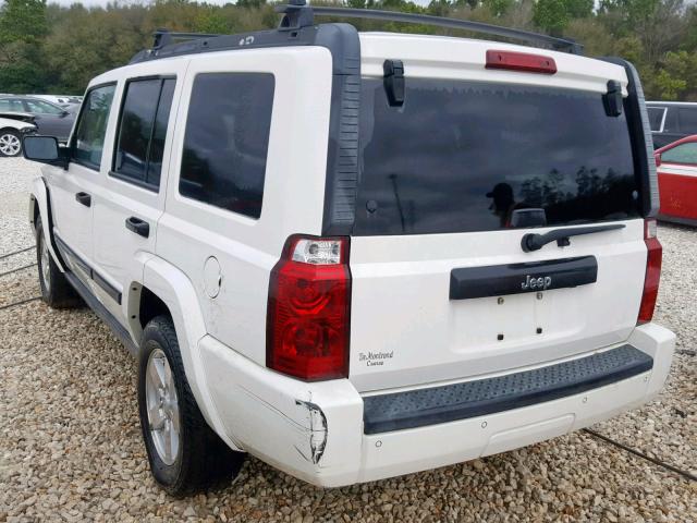 1J8HH48K76C339542 - 2006 JEEP COMMANDER WHITE photo 3