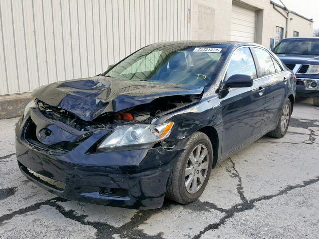 4T1BB46K68U058438 - 2008 TOYOTA CAMRY HYBR BLACK photo 2