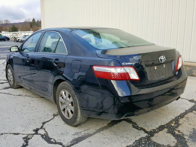 4T1BB46K68U058438 - 2008 TOYOTA CAMRY HYBR BLACK photo 3