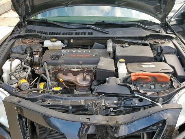 4T1BB46K68U058438 - 2008 TOYOTA CAMRY HYBR BLACK photo 7