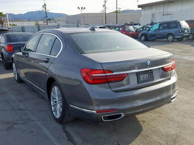 WBA7E2C55GG546620 - 2016 BMW 740 I CHARCOAL photo 3