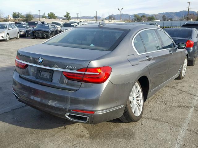 WBA7E2C55GG546620 - 2016 BMW 740 I CHARCOAL photo 4