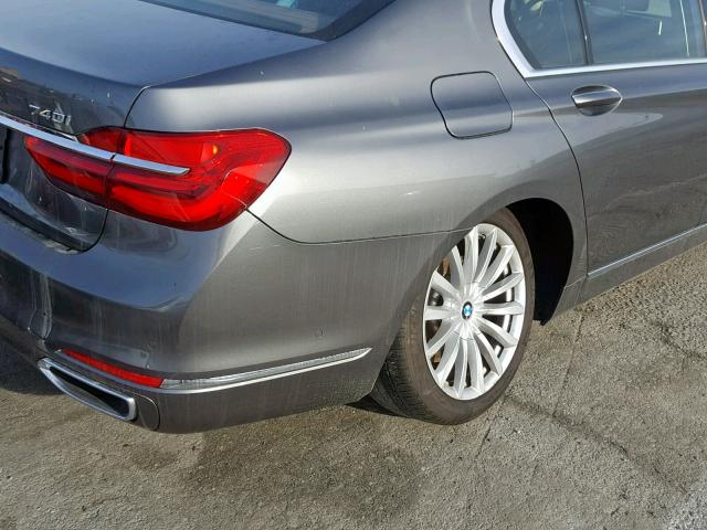 WBA7E2C55GG546620 - 2016 BMW 740 I CHARCOAL photo 9