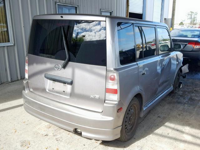 JTLKT324564064851 - 2006 TOYOTA SCION XB GRAY photo 4