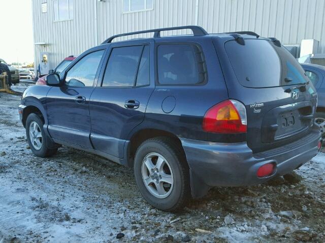 KM8SC73D13U501608 - 2003 HYUNDAI SANTA FE G BLUE photo 3