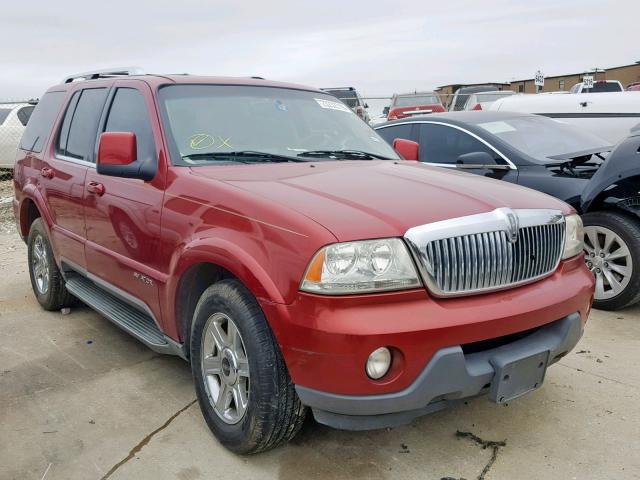 5LMEU68H65ZJ25068 - 2005 LINCOLN AVIATOR RED photo 1