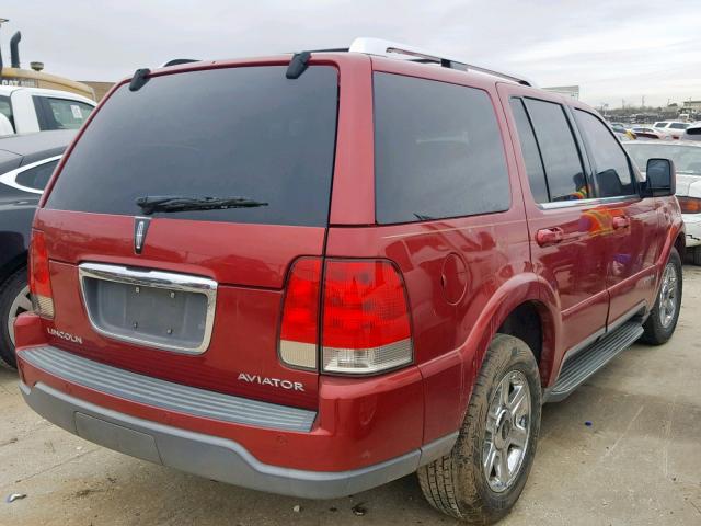 5LMEU68H65ZJ25068 - 2005 LINCOLN AVIATOR RED photo 4