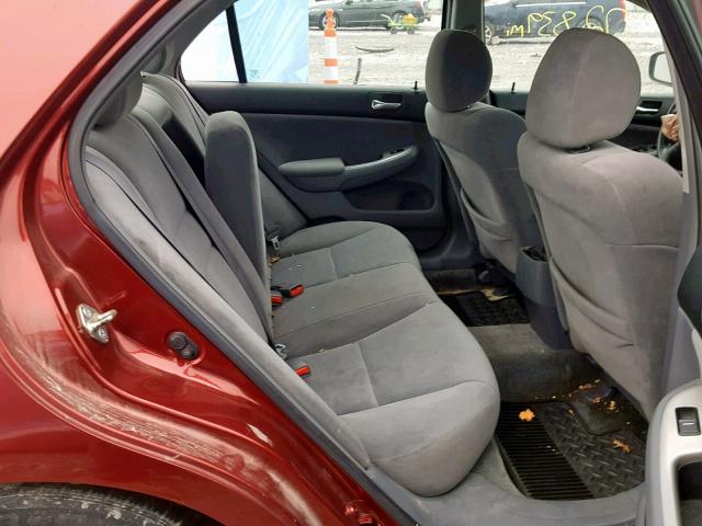 1HGCM56684A122939 - 2004 HONDA ACCORD EX RED photo 6