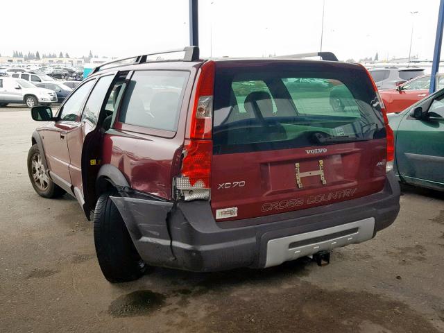 YV1SZ592551193340 - 2005 VOLVO XC70 RED photo 3