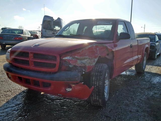 1B7GL32N82S506201 - 2002 DODGE DAKOTA SPO RED photo 2