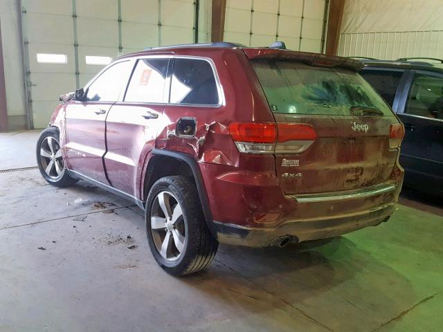 1C4RJFBG0EC138404 - 2014 JEEP GRAND CHER MAROON photo 3