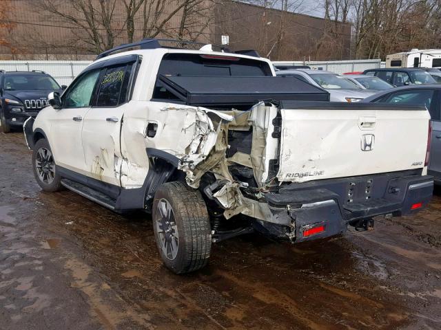 5FPYK3F79HB031822 - 2017 HONDA RIDGELINE WHITE photo 3