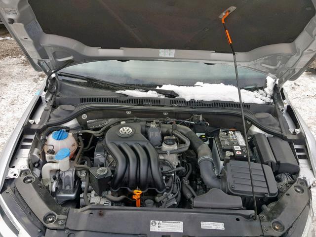 3VW2K7AJ6CM367356 - 2012 VOLKSWAGEN JETTA BASE Արծաթագույն լուսանկար 7