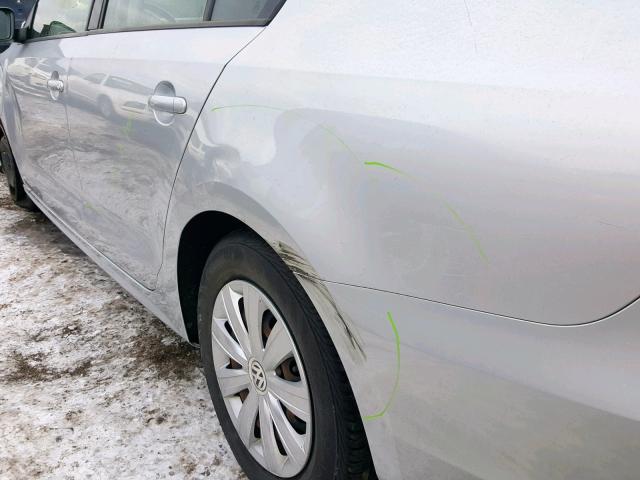 3VW2K7AJ6CM367356 - 2012 VOLKSWAGEN JETTA BASE Արծաթագույն լուսանկար 9