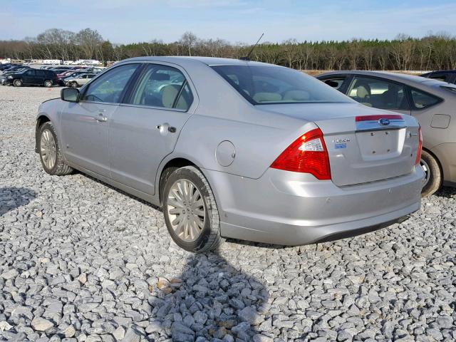 3FADP0L3XAR396514 - 2010 FORD FUSION HYB SILVER photo 3