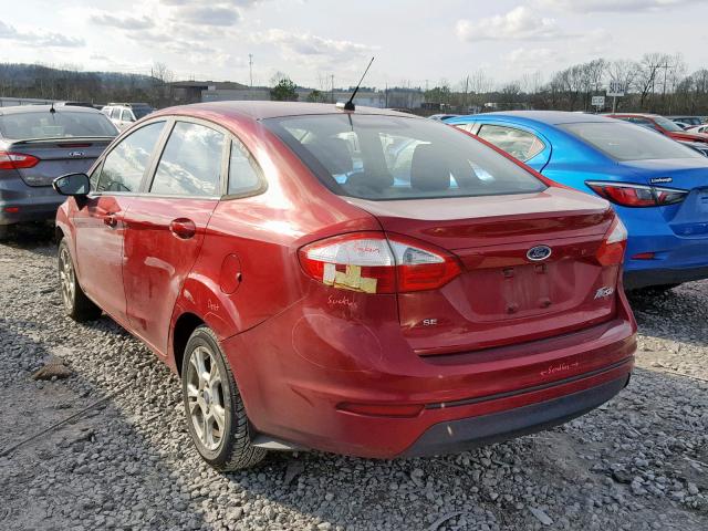 3FADP4BJ0GM111798 - 2016 FORD FIESTA SE RED photo 3