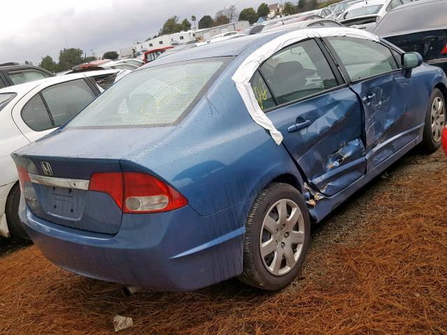 19XFA1F52AE042095 - 2010 HONDA CIVIC LX BLUE photo 4